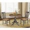 International Concepts Round 36 in Rd Extension Dining Table, 2 RTA Chairs, Hickory/Washed Coal, 36 W, 48 L, 29.3 in H, Wood K45-36RXT-C10-2 - alternate 3